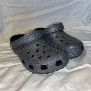 Black Sparkly Crocs